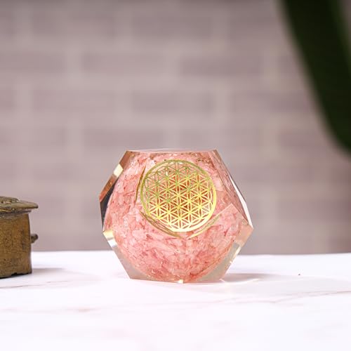 Natural orgonite Healing Rose Quartz Crystal