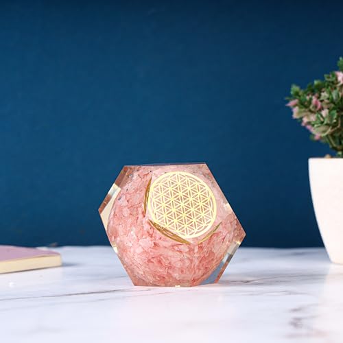 Natural orgonite Healing Rose Quartz Crystal