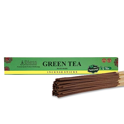 100% Natural Incense Sticks Handmade Hand Dipped The Best Scent (Green Tea)