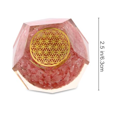 Natural orgonite Healing Rose Quartz Crystal