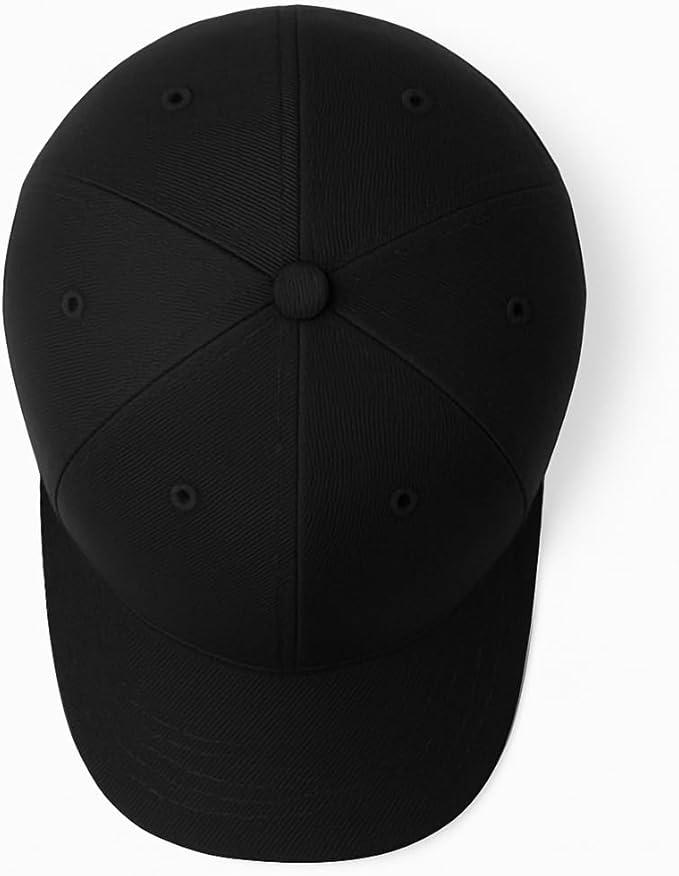 Premium Cotton Baseball Caps for Men & Women – Adjustable Snapback (Black)