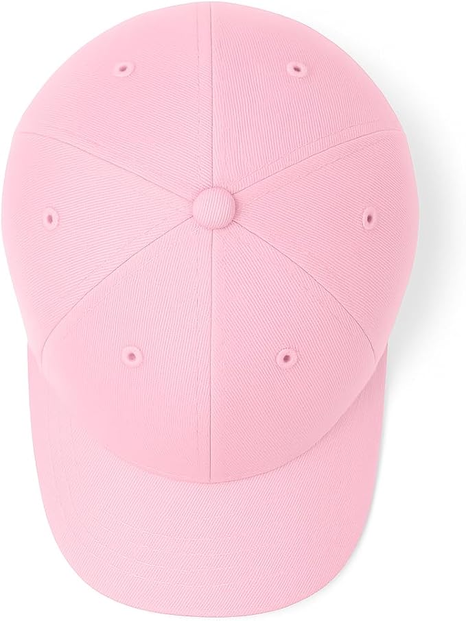 Premium Cotton Baseball Caps for Men & Women – Adjustable Snapback (Pink)