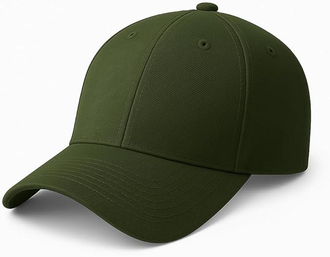 Premium Cotton Baseball Caps for Men & Women – Adjustable Snapback (Navy Green)