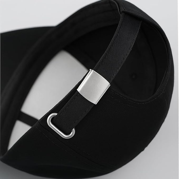 Premium Cotton Baseball Caps for Men & Women – Adjustable Snapback (Black)