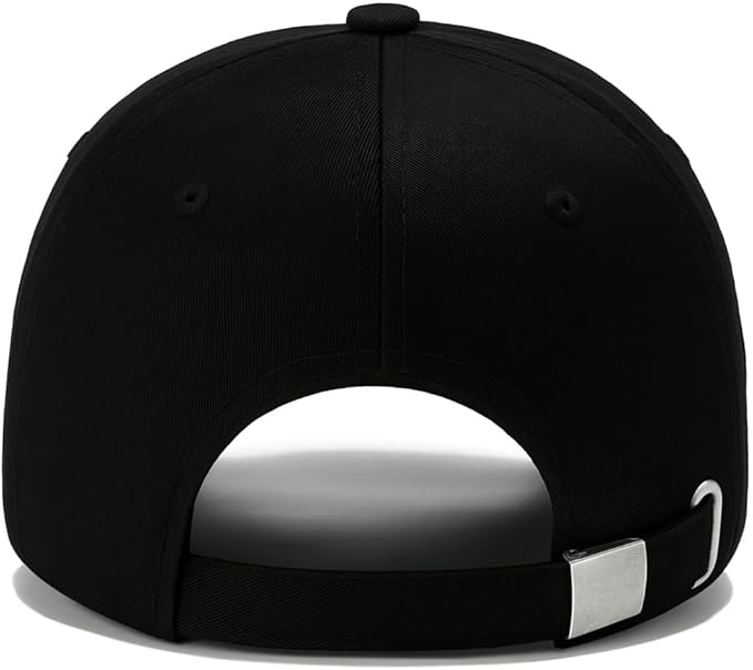 Premium Cotton Baseball Caps for Men & Women – Adjustable Snapback (Black)