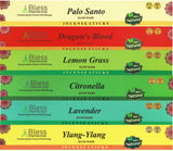 Assorted Incense Sticks 21-Scents Frankincense and Myrrh, Patchouli, Sandalwood, Palo Santo and More with Holder (25 Sticks of Each Scent)