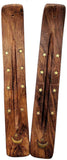 Traditional Handmade Wooden Incense Stick Holder, Ash-Catcher, 10 Inches