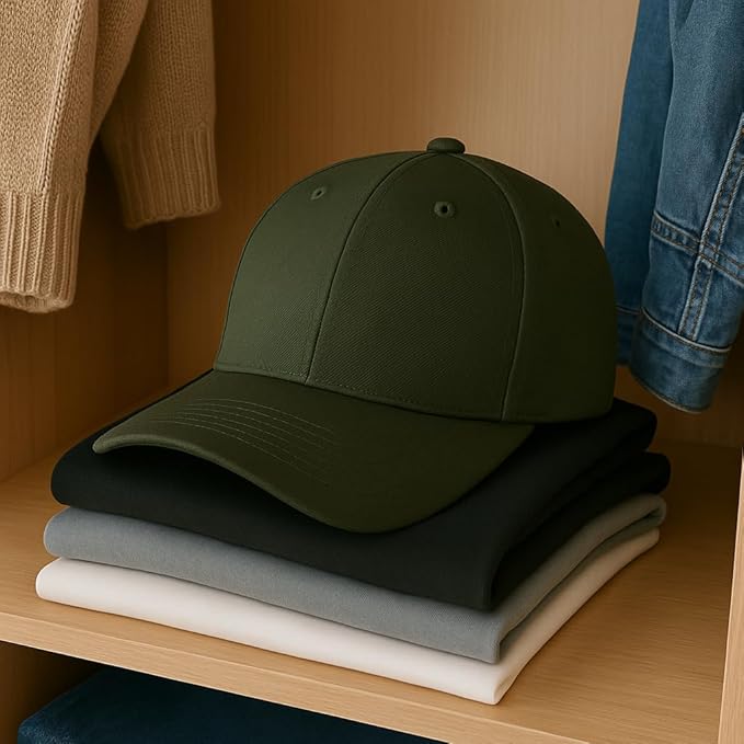 Premium Cotton Baseball Caps for Men & Women – Adjustable Snapback (Navy Green)