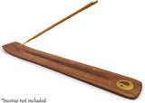 Traditional Handmade Wooden Incense Stick Holder, Ash-Catcher, 10 Inches