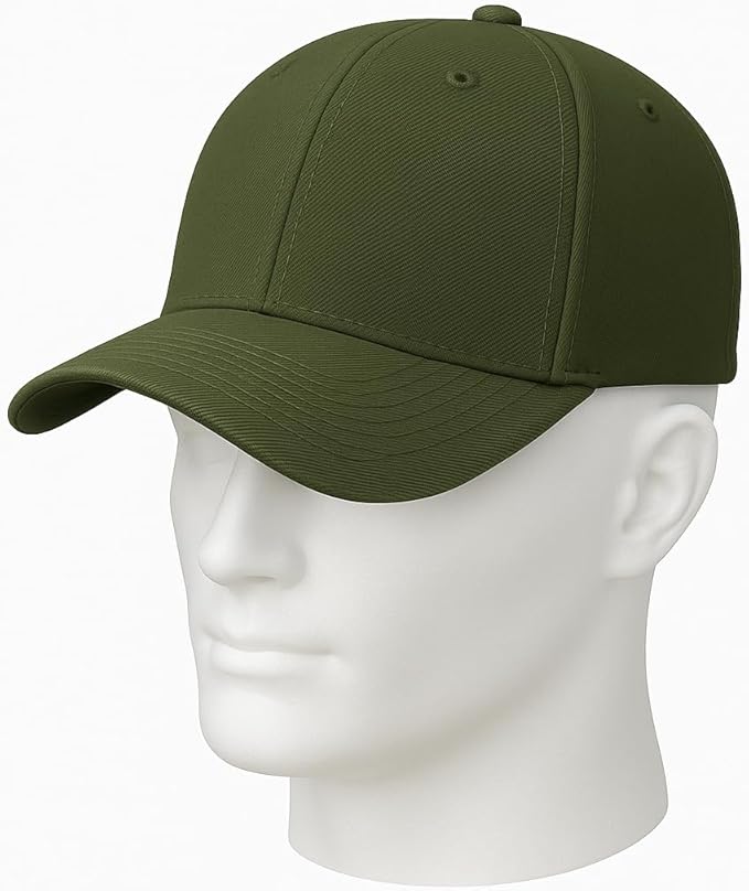 Premium Cotton Baseball Caps for Men & Women – Adjustable Snapback (Navy Green)