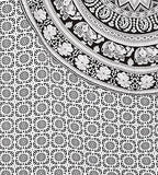 Handmade Indian hippie Bohemian Psychedelic Elephant Mandala Wall hanging Tapestry (Black And White)