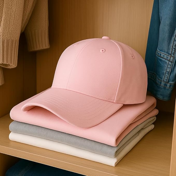 Premium Cotton Baseball Caps for Men & Women – Adjustable Snapback (Pink)