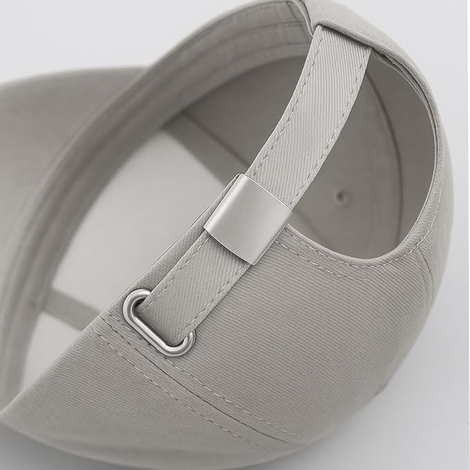 Premium Cotton Baseball Caps for Men & Women – Adjustable Snapback (Grey)