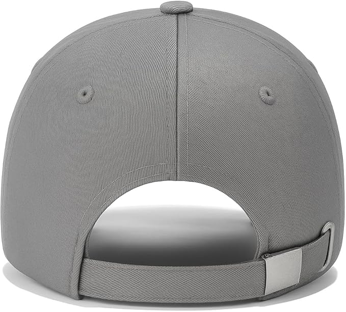 Premium Cotton Baseball Caps for Men & Women – Adjustable Snapback (Grey)
