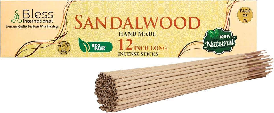 Natural Handmade Incense Sticks 12-Inches (Sandalwood)