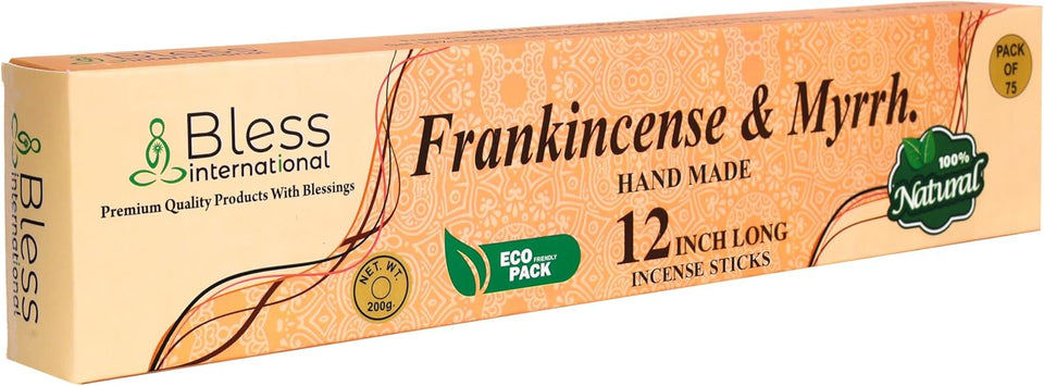 Natural Handmade Incense Sticks 12-Inches (Frankincense & Myrrh)