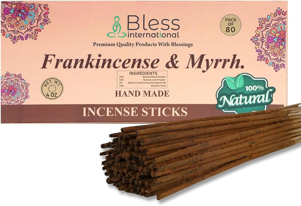 100% Natural Incense Sticks Handmade Hand Dipped The Best Scent (Frankincense and Myrrh)