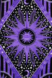 Hippie Bohemian Psychedelic Celestial Sun Moon Wall hanging Handmade Tapestry (Purple)