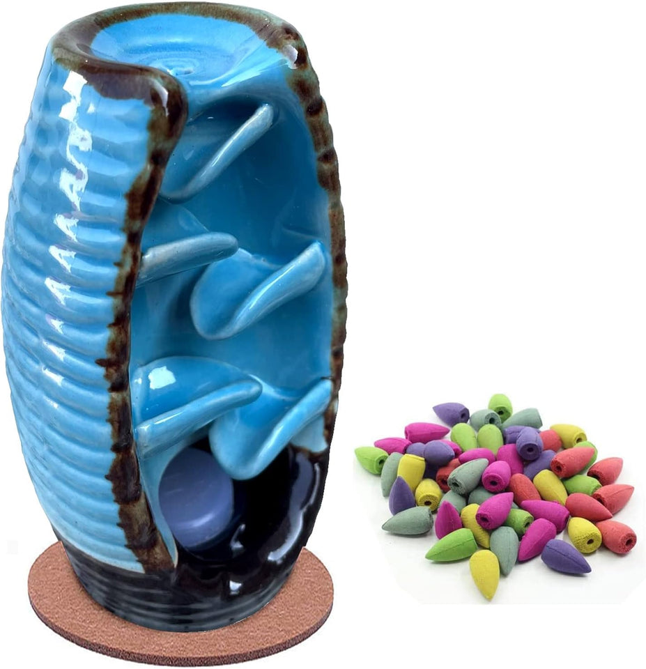 Traditional Handmade, Incense Stick Holder, BackFlow Cone Burner ash-Catcher-Stand