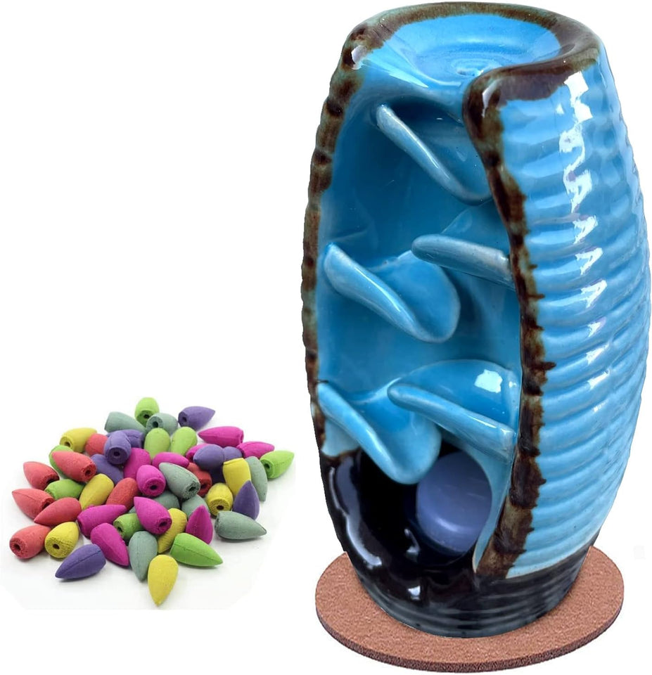 Traditional Handmade, Incense Stick Holder, BackFlow Cone Burner ash-Catcher-Stand