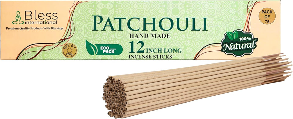 Natural Handmade Incense Sticks 12-Inches (Patchouli)