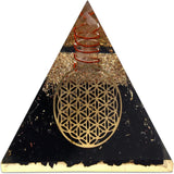 Natural Orgone pyramid Black tourmaline Healing crystal