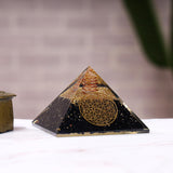 Natural Orgone pyramid Black tourmaline Healing crystal