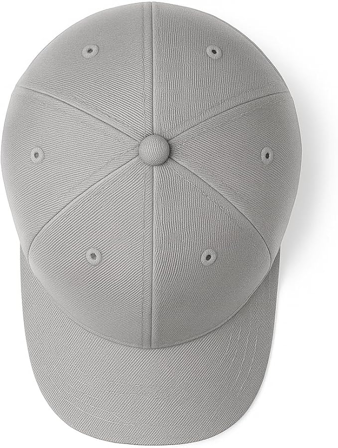 Premium Cotton Baseball Caps for Men & Women – Adjustable Snapback (Grey)