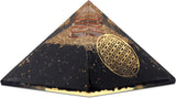Natural Orgone pyramid Black tourmaline Healing crystal