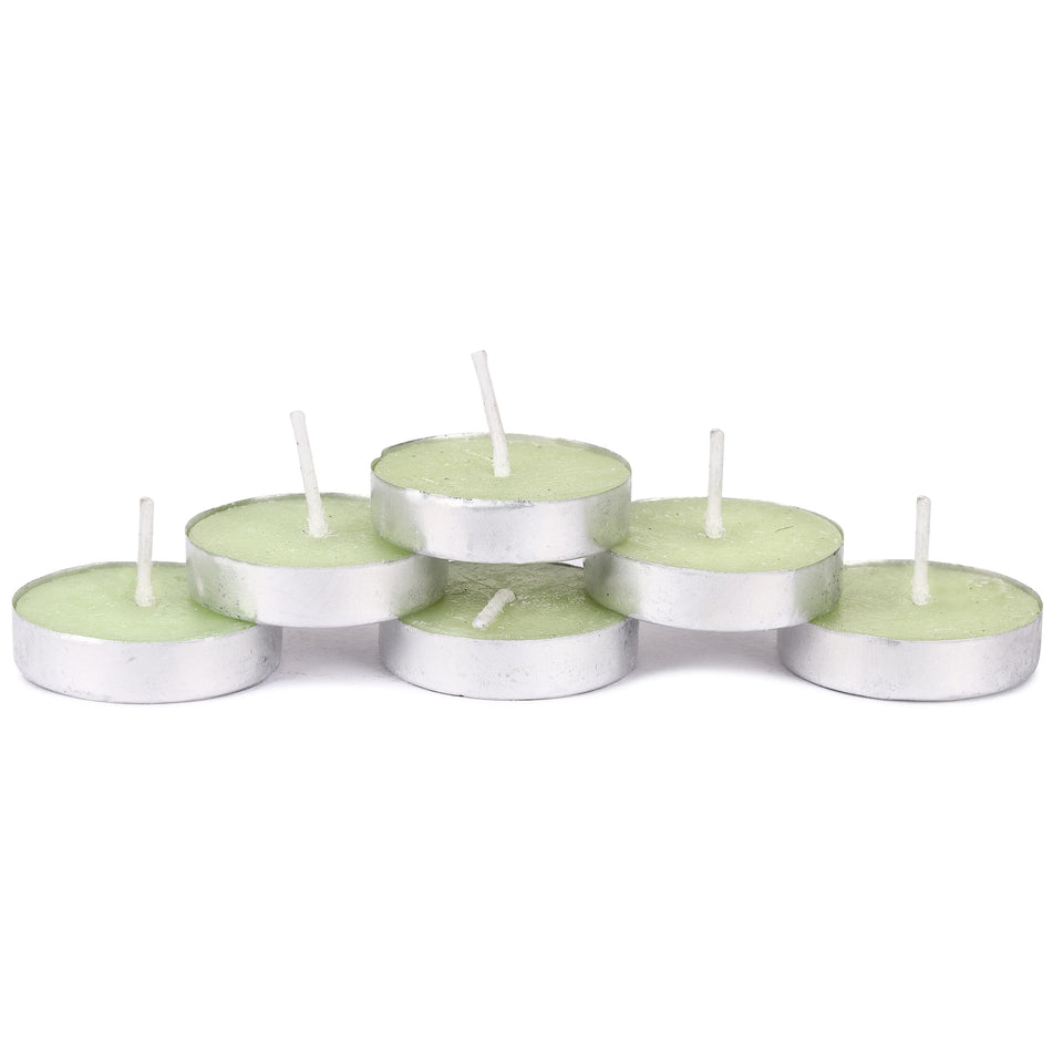 Lemon-Grass Tea Light Candles 24-Pack Colored