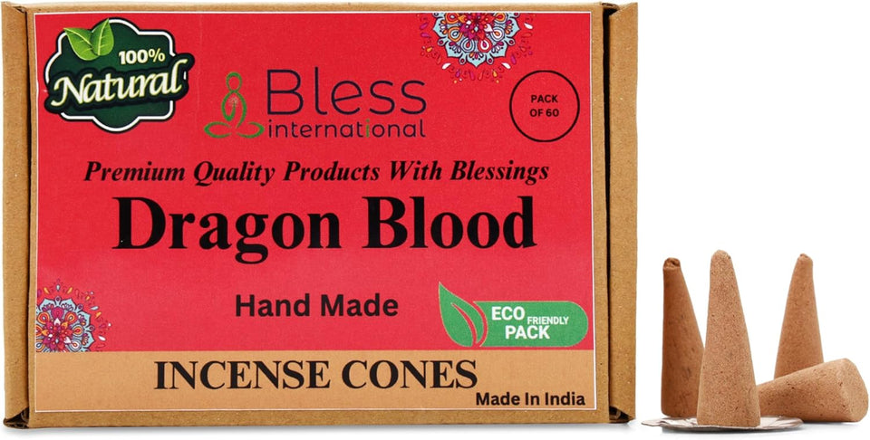 100% Natural Incense Cone Handmade Hand Dipped The Best Scent (Dragon Blood)