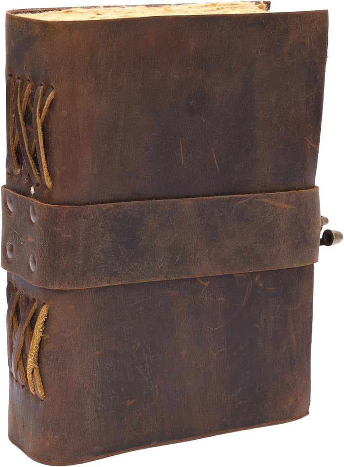 Vintage Handmade Rustic Leather Diaries (Coffee Brown)