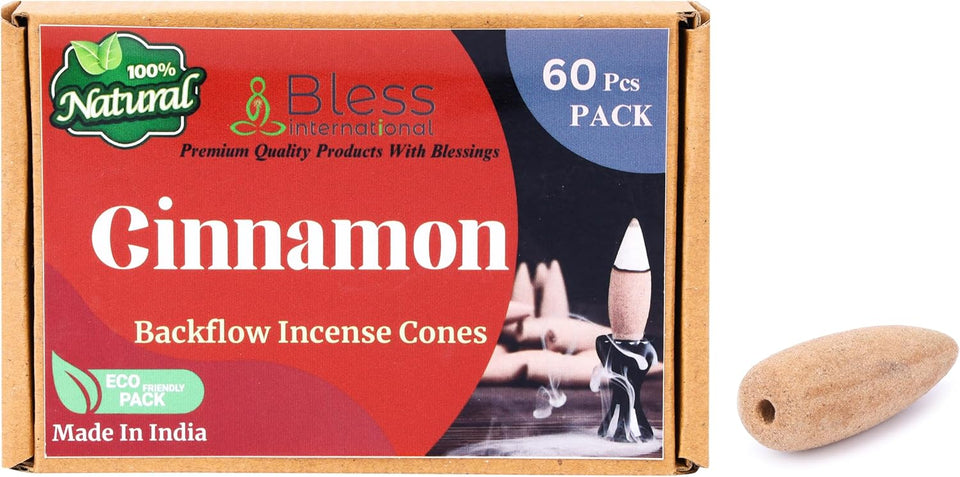 100% Natural Incense Backflow Cones Handmade The Best Scent (Cinnamon)