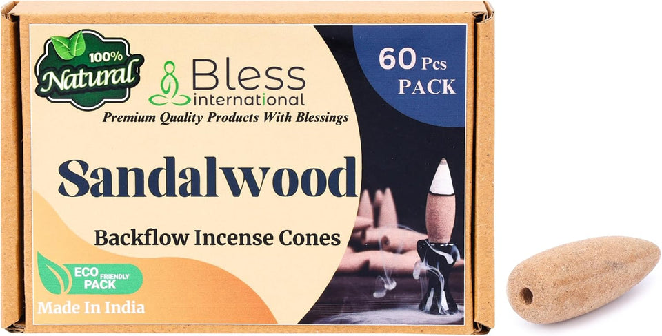 100% Natural Incense Backflow Cones Handmade The Best Scent (Sandalwood)
