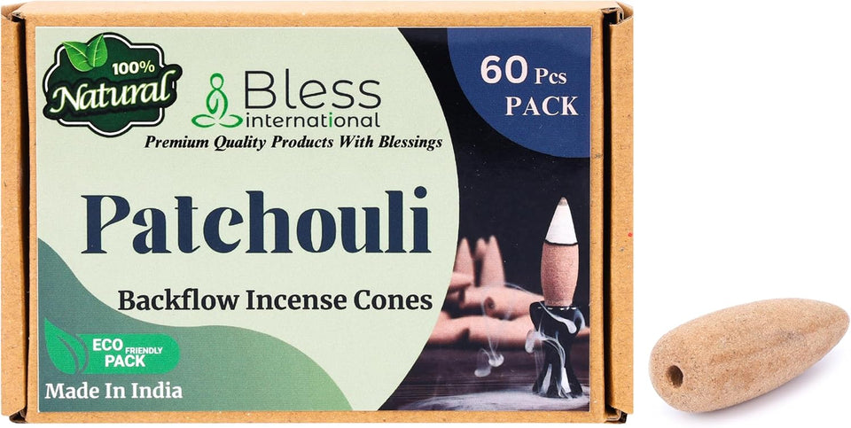 100% Natural Incense Backflow Cones Handmade The Best Scent (Patchouli)