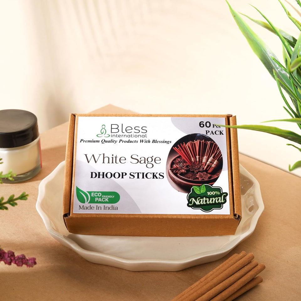 100% Natural Incense Dhoop Sticks Handmade The Best Scent (White-sage)