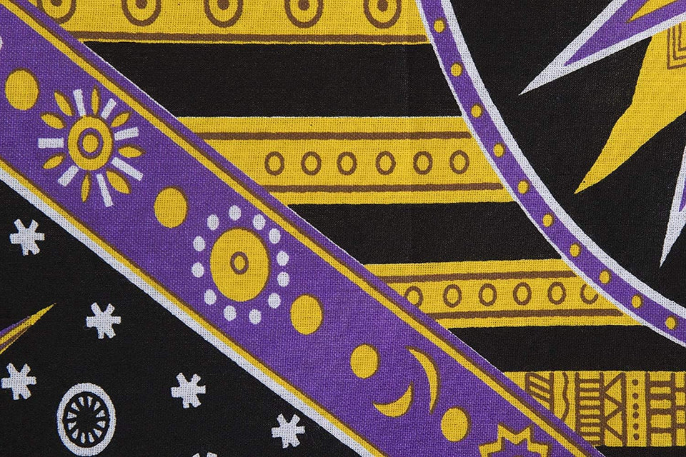 Hippie Bohemian Psychedelic Celestial Sun Moon Wall hanging Handmade Tapestry (Purple/Yellow)