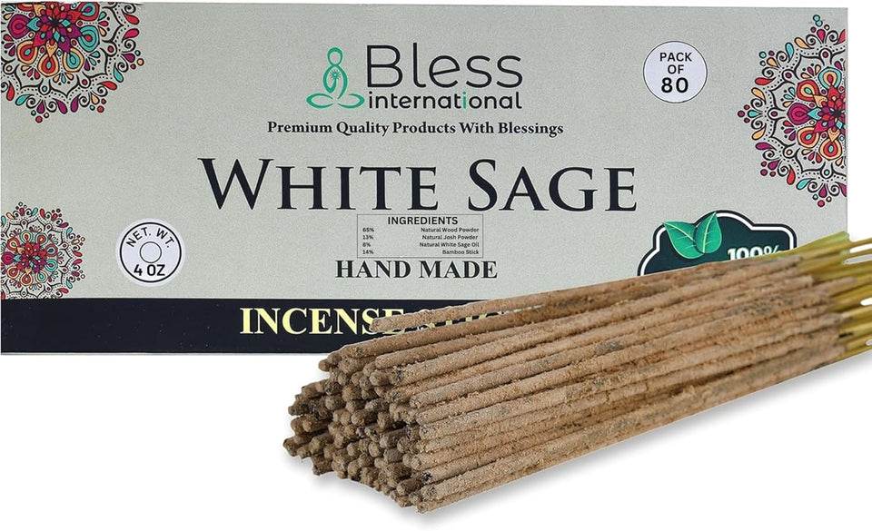 100% Natural Incense Sticks Handmade Hand Dipped The Best Scent (White Sage)