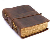 Vintage Handmade Rustic Leather Diaries (Coffee Brown)