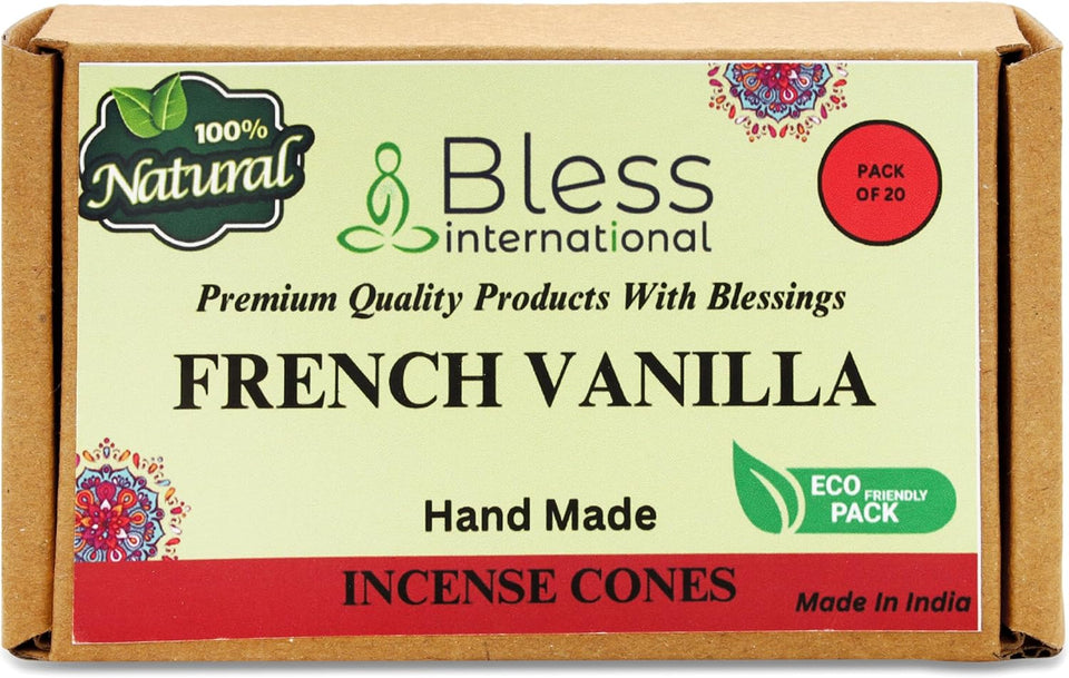 100% Natural Incense Cone Handmade Hand Dipped The Best Scent (French-Vanilla)