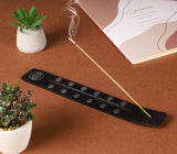 Traditional Handmade Wooden Incense Stick Holder, Ash-Catcher, (Black Strength) 10 Inches