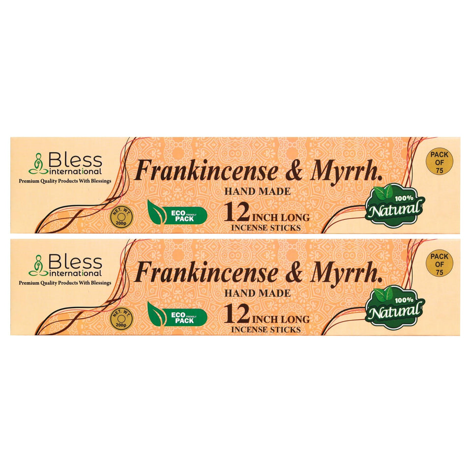 Natural Handmade Incense Sticks 12-Inches (Frankincense & Myrrh)