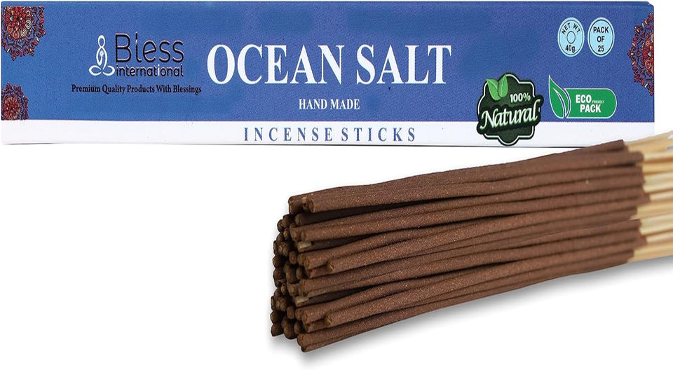 100% Natural Incense Sticks Handmade Hand Dipped The Best Scent (Ocean Salt)