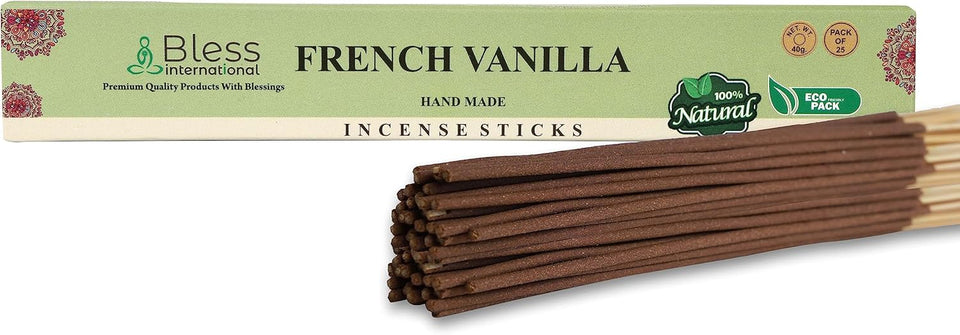 100% Natural Incense Sticks Handmade Hand Dipped The Best Scent (French Vanilla)