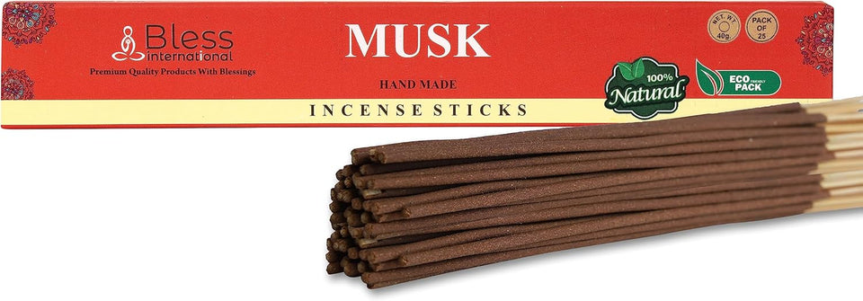 100% Natural Incense Sticks Handmade Hand Dipped The Best Scent (Musk)