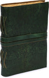 Vintage Handmade Rustic Leather Diaries (Black & Green)