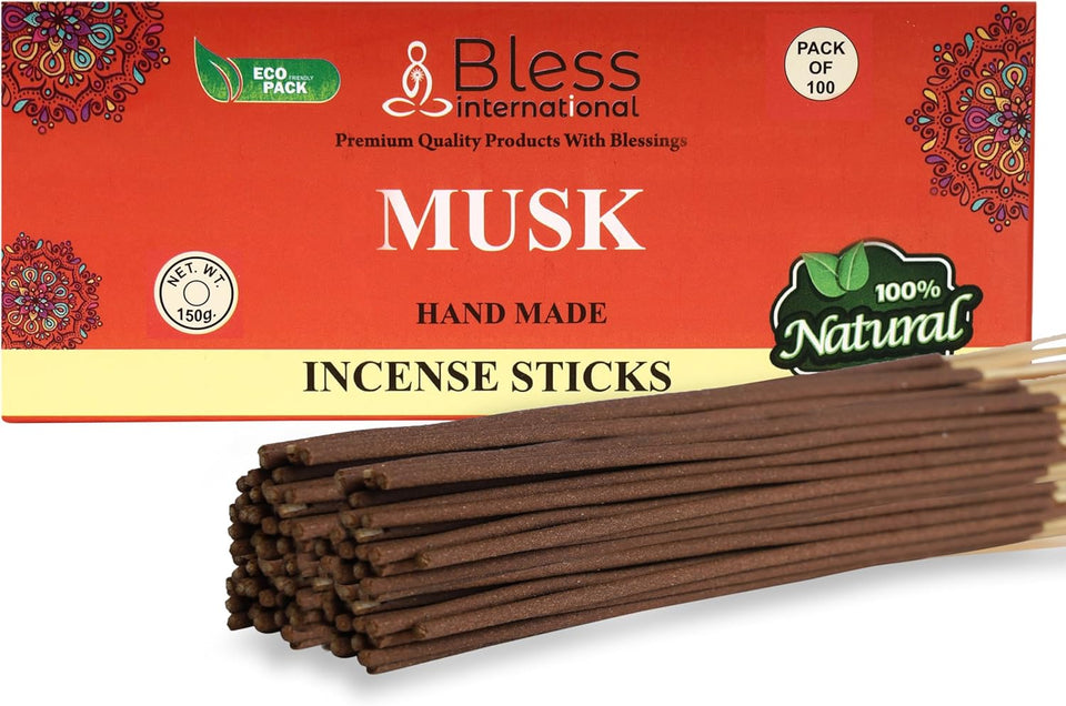 100% Natural Incense Sticks Handmade Hand Dipped The Best Scent (Musk)
