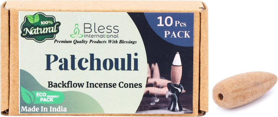 100% Natural Incense Backflow Cones Handmade The Best Scent (Patchouli)