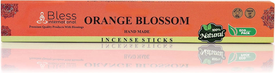 100% Natural Incense Sticks Handmade Hand Dipped The Best Scent (Orange Blossom)