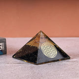 Natural Orgone pyramid Black tourmaline Healing crystal